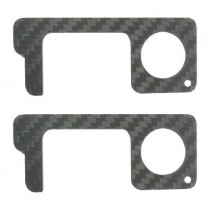 Portable contactless carbon fiber key chain bottle opener