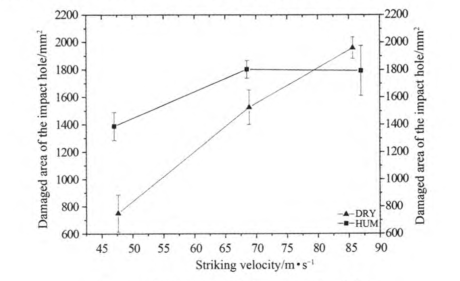 The effect of wet thermal environment on the impact resistance of carbon fiber materials
