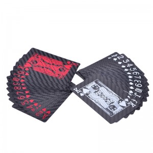 playing poker cards made from carbon fiber with printing