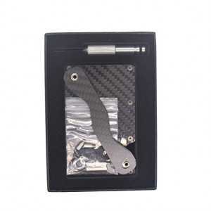 2018 Tuopuke New Arrival Carbon Fiber Money Clip Wallet Mens slim Front Pocket RFID Wallet With Key Holder