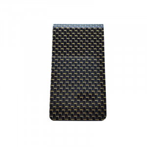 Carbon Fiber Money Clip With Gold Silk