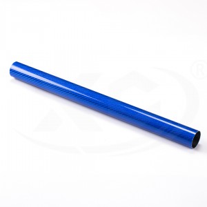 blue green orange carbon fiber tubes different size