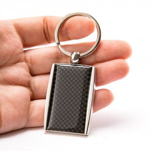 Carbon fiber keychain glue dropping pendant high quality custom