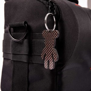 CNC cutting carbon fiber key chain pendant custom logo