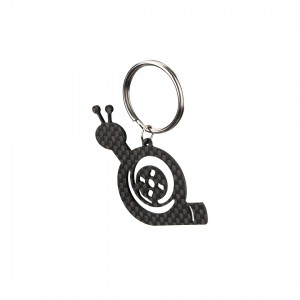 CNC cutting carbon fiber key chain pendant custom logo