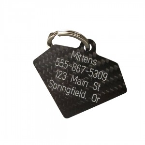 Custom Carbon Fiber Keychain Pet tag – Dog Tag
