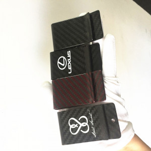 Personalized money clip,carbon fiber wallet with money clip