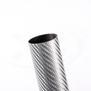 Silver carbon fiber tubes OD 6-200MM Length 1000mm