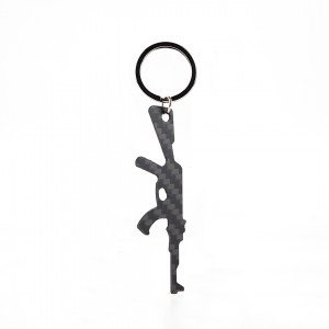 Carbon fiber bottle opener keychain individual designers geometry
