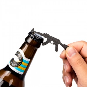 Carbon fiber bottle opener keychain individual designers geometry