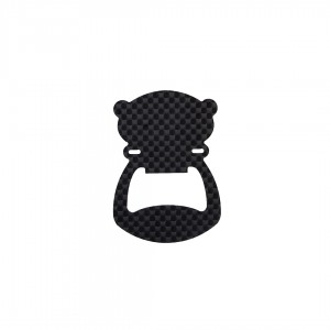Carbon fiber bottle opener keychain individual designers geometry