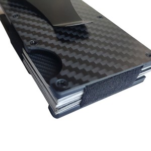 Carbon money clip wallet aluminum credit card