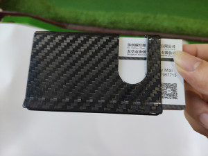Business card holder wallet carbon fiber