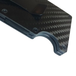 Carbon money clip wallet aluminum credit card