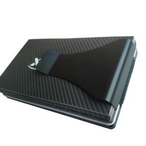 Carbon fiber money clip wallet