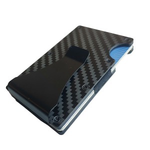 Carbon money clip wallet aluminum credit card