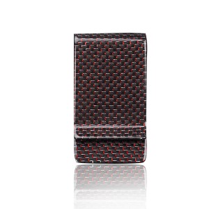 carbon fiber money clip credit card holder plain weave