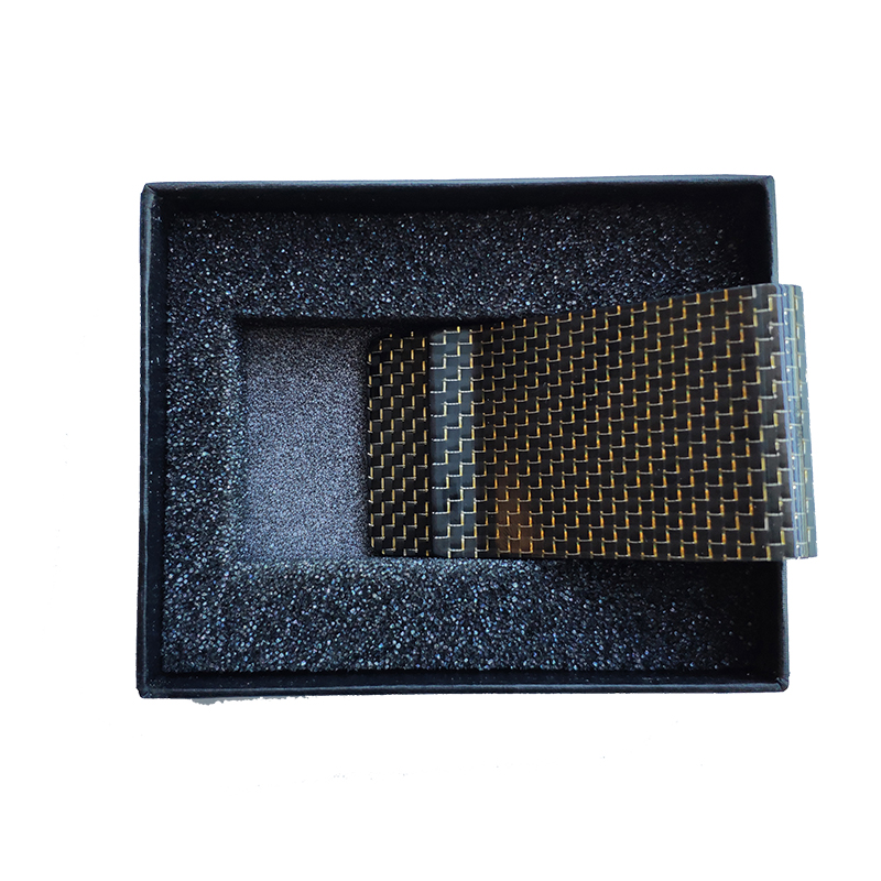 Factory best selling Men Slim Military Grade Carbon Fiber Money Clip Wallet Rfid Blocking