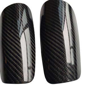 Carbon fiber shin guard for soccer game