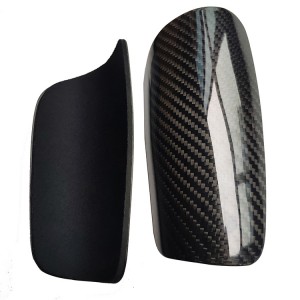 Carbon fiber shin guard for soccer game
