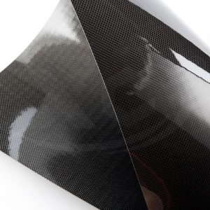 Flexible carbon fiber sheets 0.2mm 3k plain glossy size 400*500mm