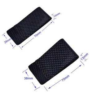 carbon fiber money clip credit card holder plain weave